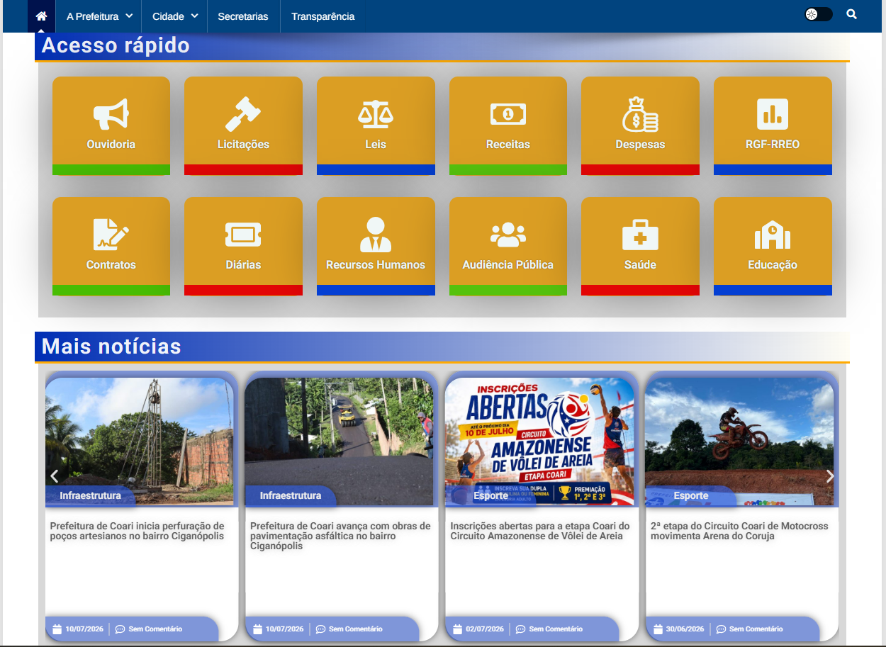 Modelo 02 — Site Acesso Rapido