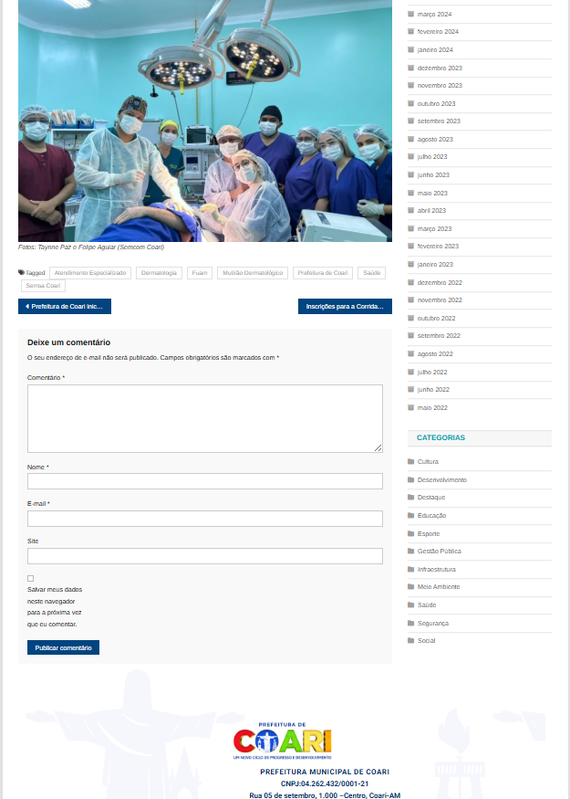Modelo 02 — Site Post Msg