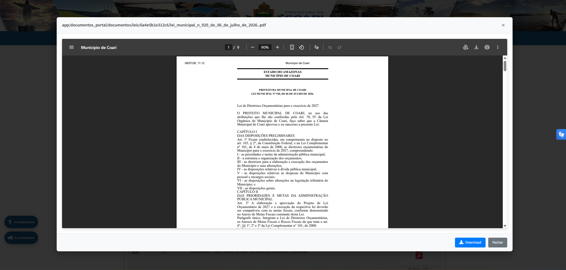 Poder Executivo — Portal Lei Publicacao