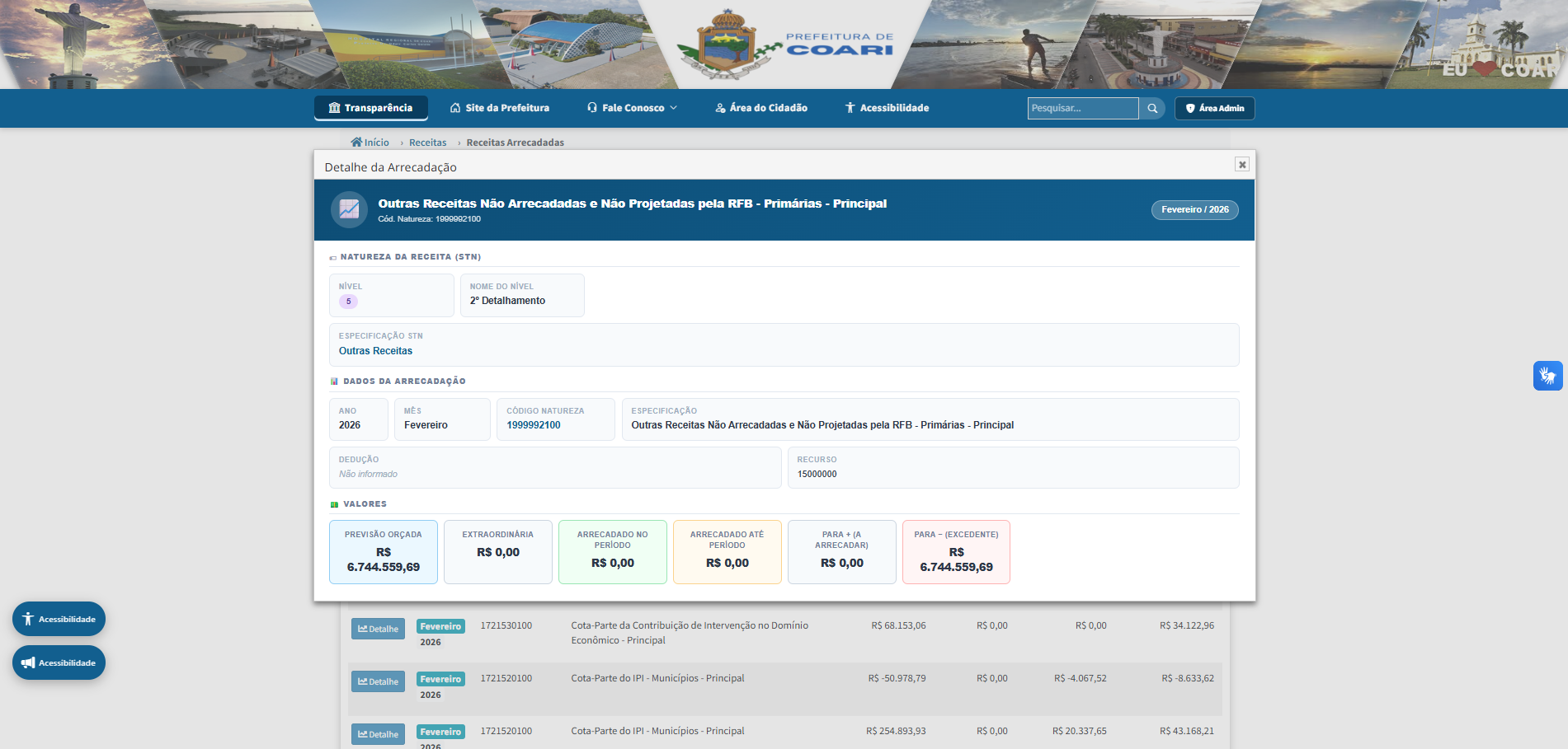Poder Executivo — Portal Receitas